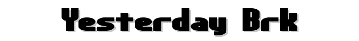 Yesterday BRK font